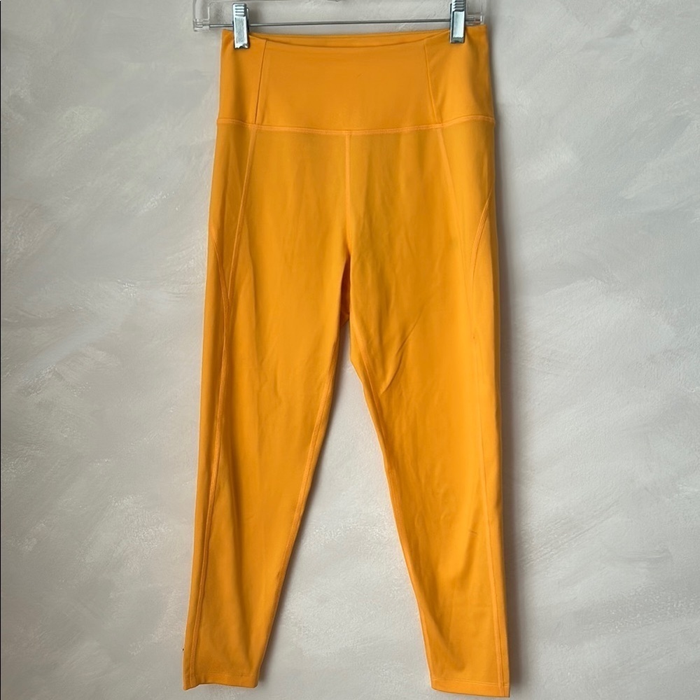 Girlfriend collective compressive leggings yellow size medium